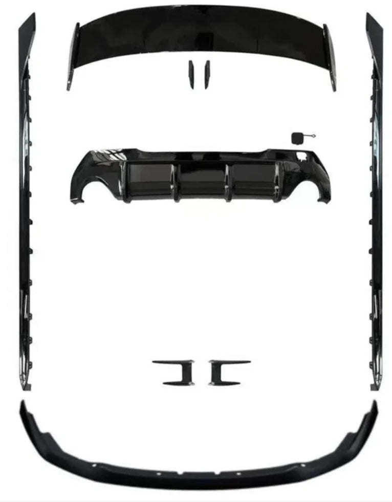 BMW F40 1 Series M Performance style Aero Kit - Gloss Black