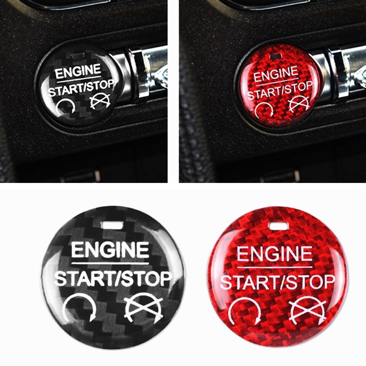 Mustang Carbon Fibre Start Botton