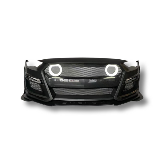 2018+ Mustang GT500 Style Front Bumper With Halo Grill Lights